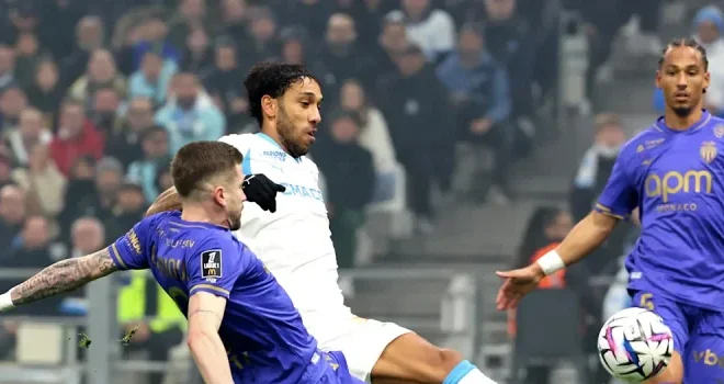 Ligue 1&nbsp;: Aubameyang muet, l’OM freiné dans son élan par Monaco
